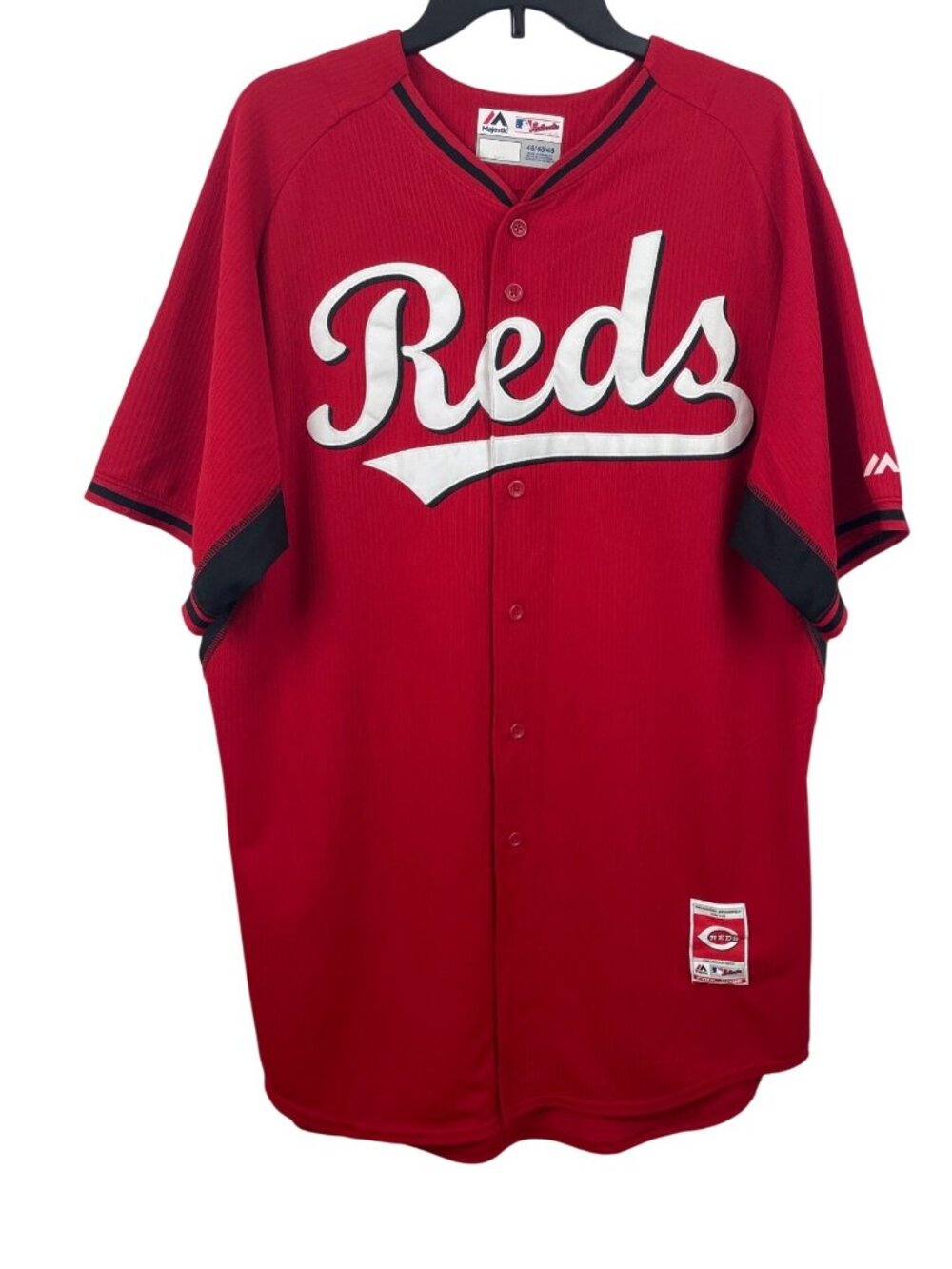 Majestic Cincinnati Reds Baseball Jersey Mens Size 48 Red MLB Replica 2014 - Picture 1 of 9